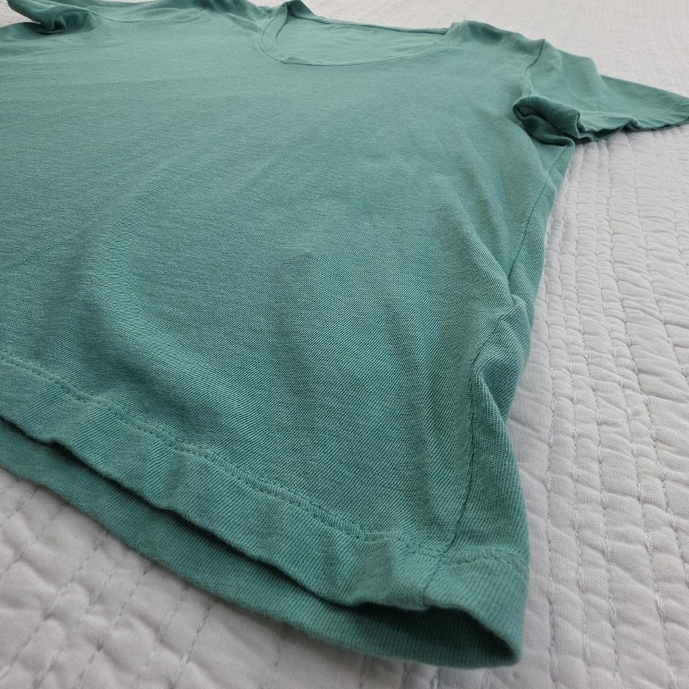 Madewell T-Shirt Womens XL Green V-Neck Pocket Tee Short Sleeve Softfade NEW NWT - Picture 3 of 15